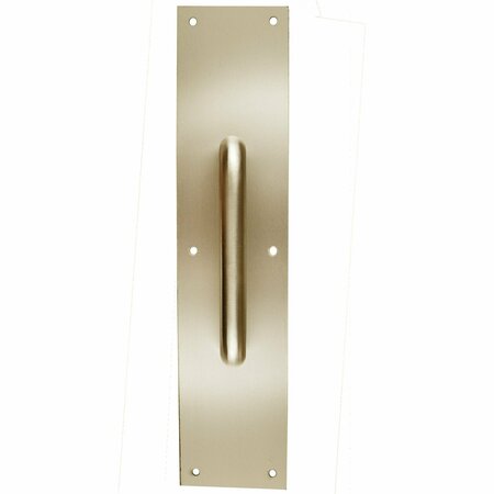 TRANS ATLANTIC CO. 4 in. x 16 in. Solid Brass Pull Plate with Round Pulls GH-PP5425-US3